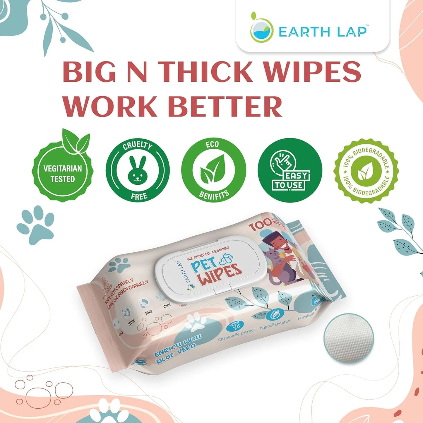 Textured Pet Grooming Wipes
